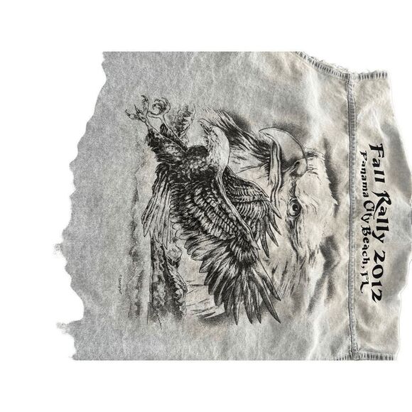 THE AMERICAN BW RALLY BIKE WEEK denim sleeveless shirt size M made in USA - Picture 3 of 13